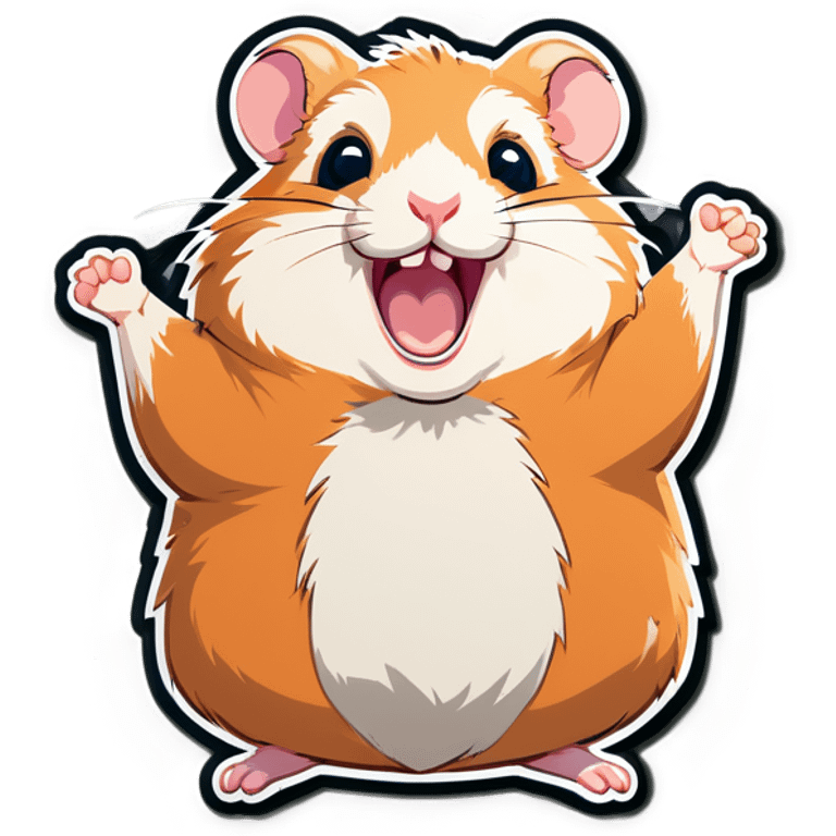 Hamster laughing out loud emoji