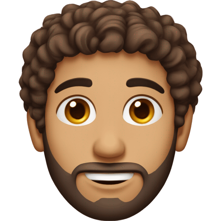 arabic guy with brown curly hair and little beard all dressed in red costume emoji