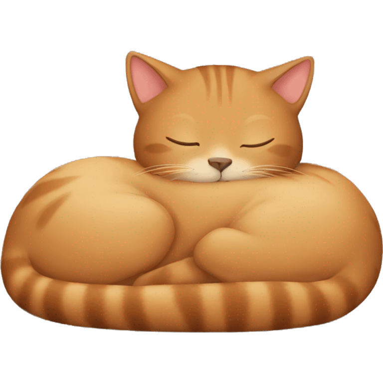 Brown cat sleeping emoji