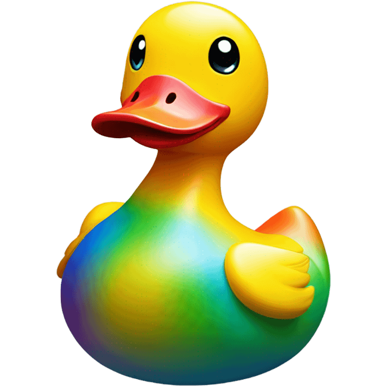 rainbow rubber duck emoji