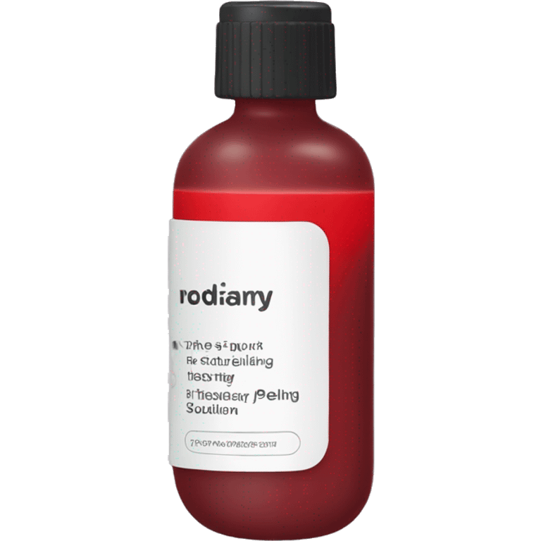 the ordinary peeling solution bottle with label and a red liquid inside emoji