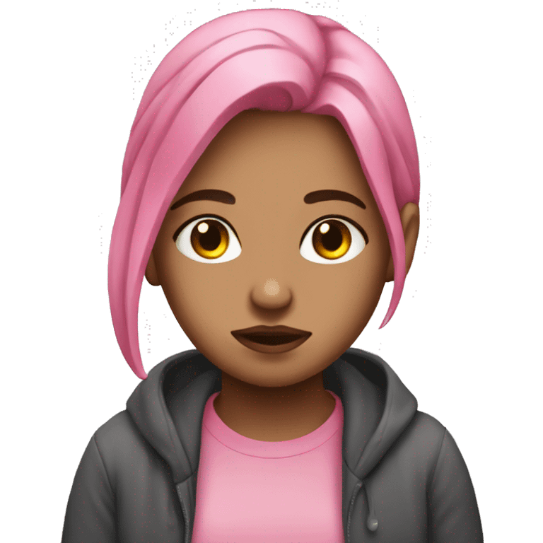 Depression pink girl emoji