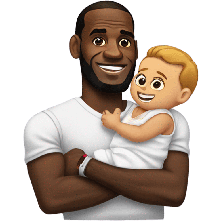 lebron james holding my baby emoji