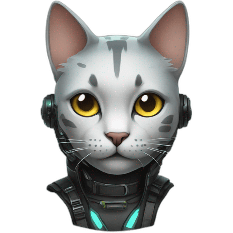 Cyberpunk cat emoji