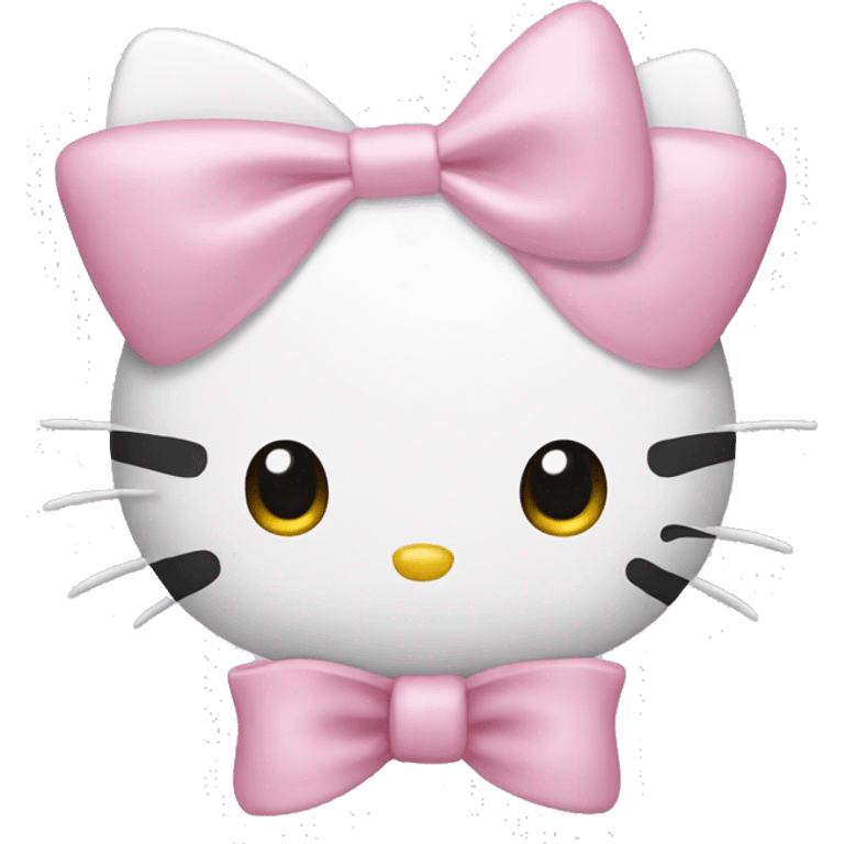 hello kitty with light pink bow emoji