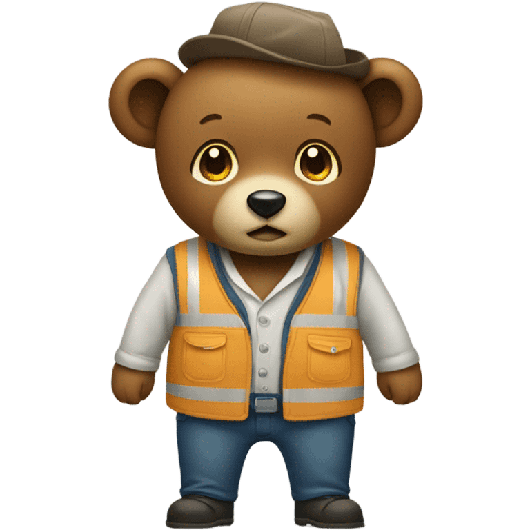 bear wearing work clothes emoji