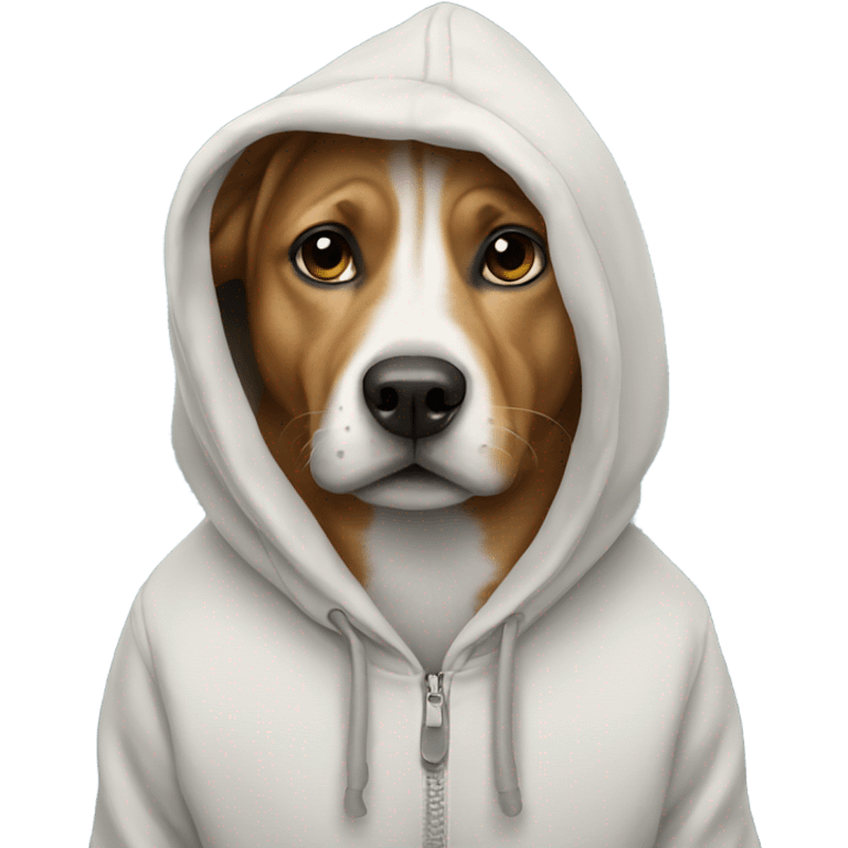 Dog with a hoodie emoji