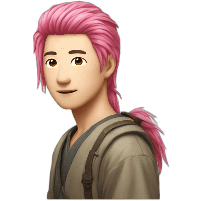 pinkhair-red-grasses-uncle?japanese emoji