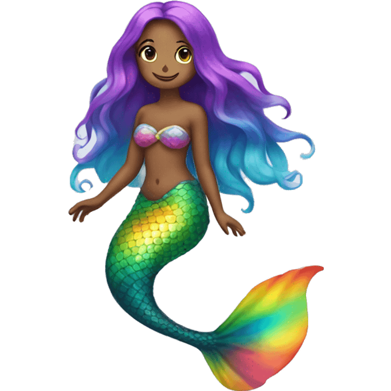 Mermaid with rainbow tail emoji