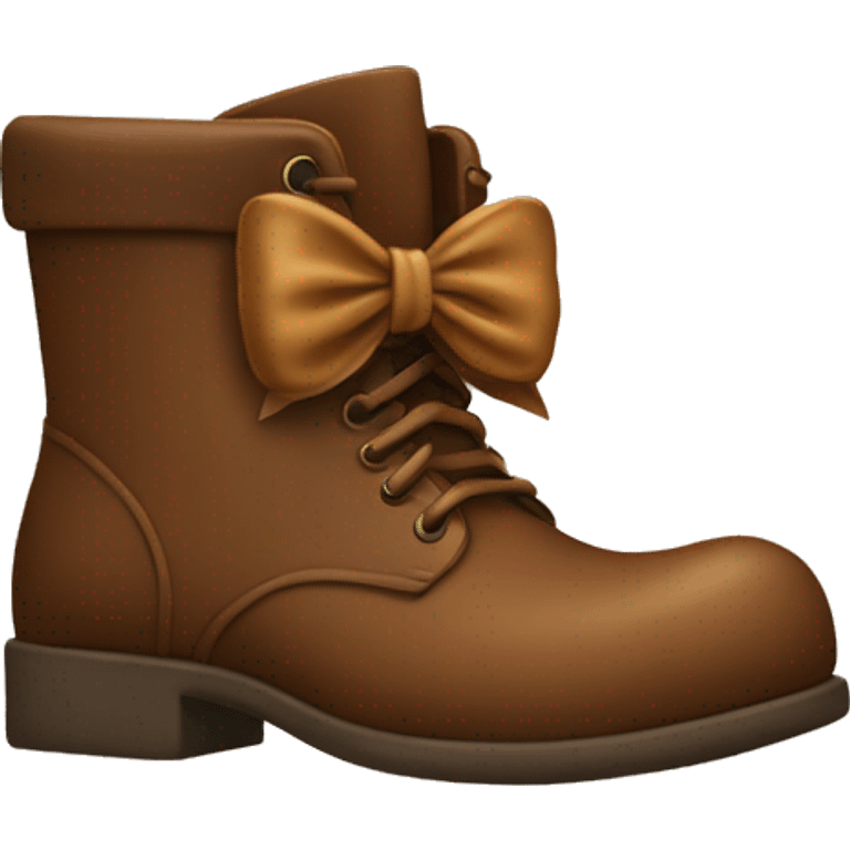 Brown Boot With Bow emoji