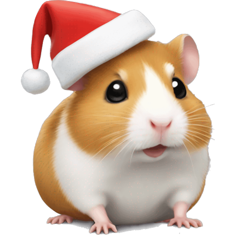 Hamster with Christmas hat  emoji