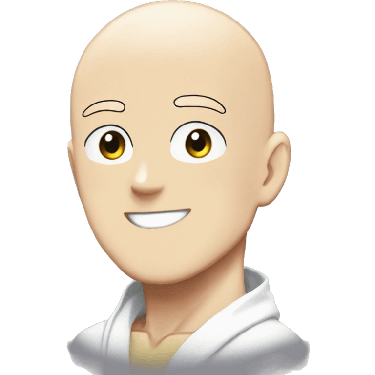 Saitama one punch man happy emoji