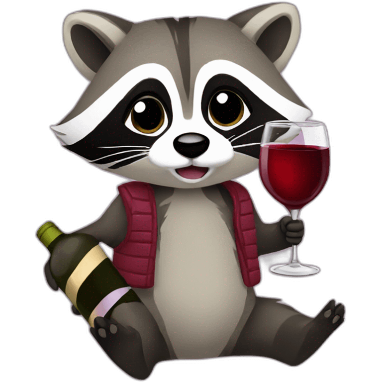 raccoon-with-wine emoji