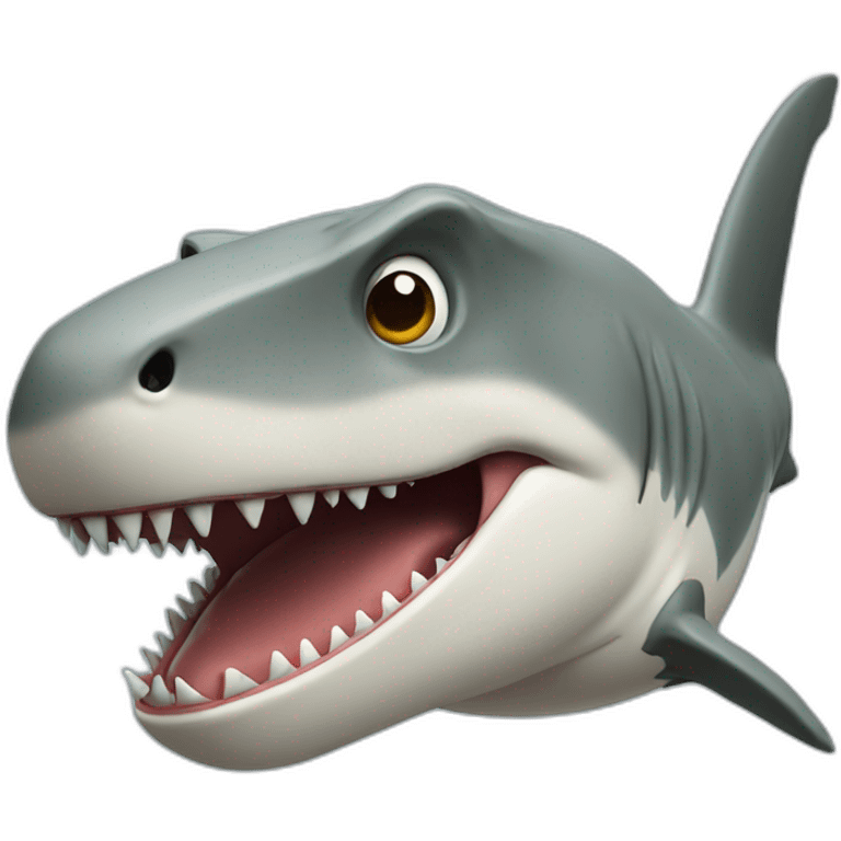 Shark T-rex without jaw emoji