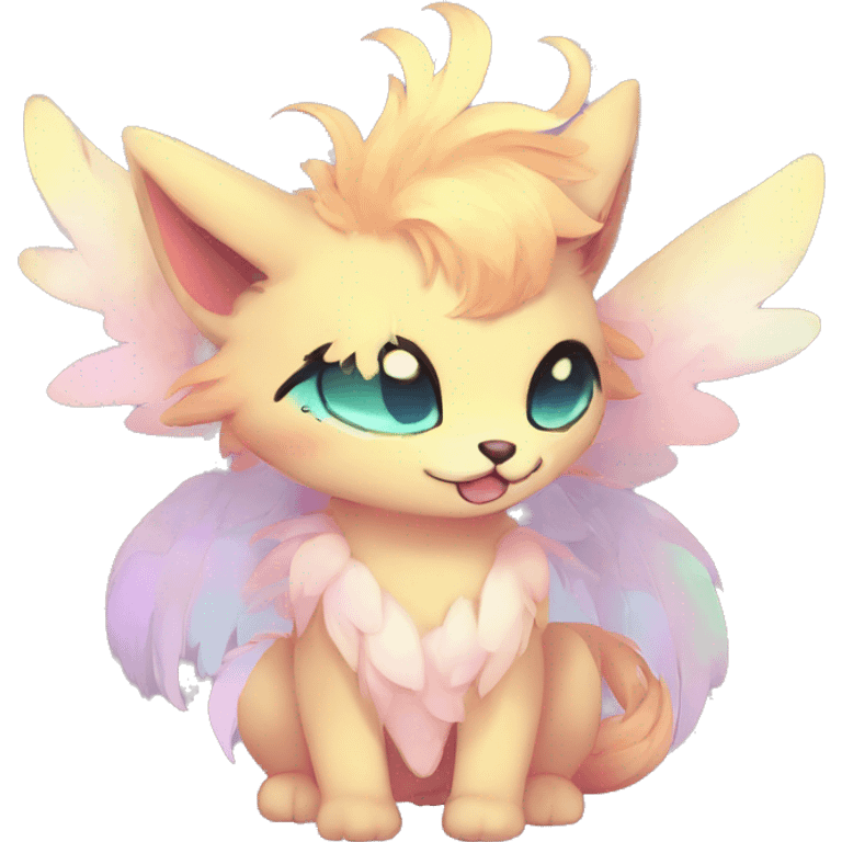 Kawaii bright fantasy ethereal anthro fursona Fakemon emoji