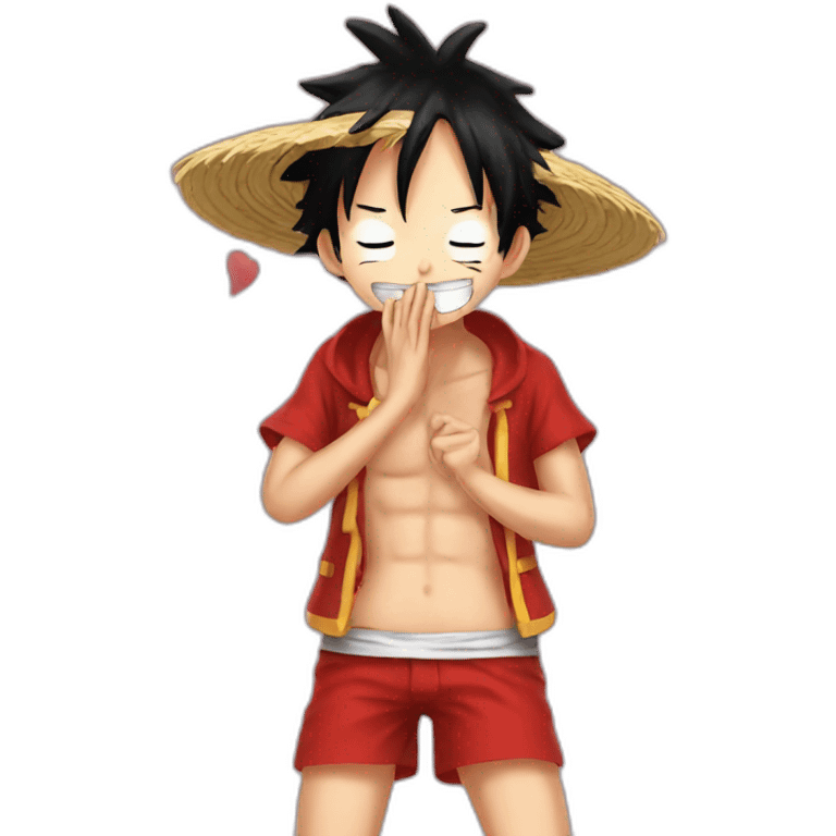 luffy sending a kiss emoji