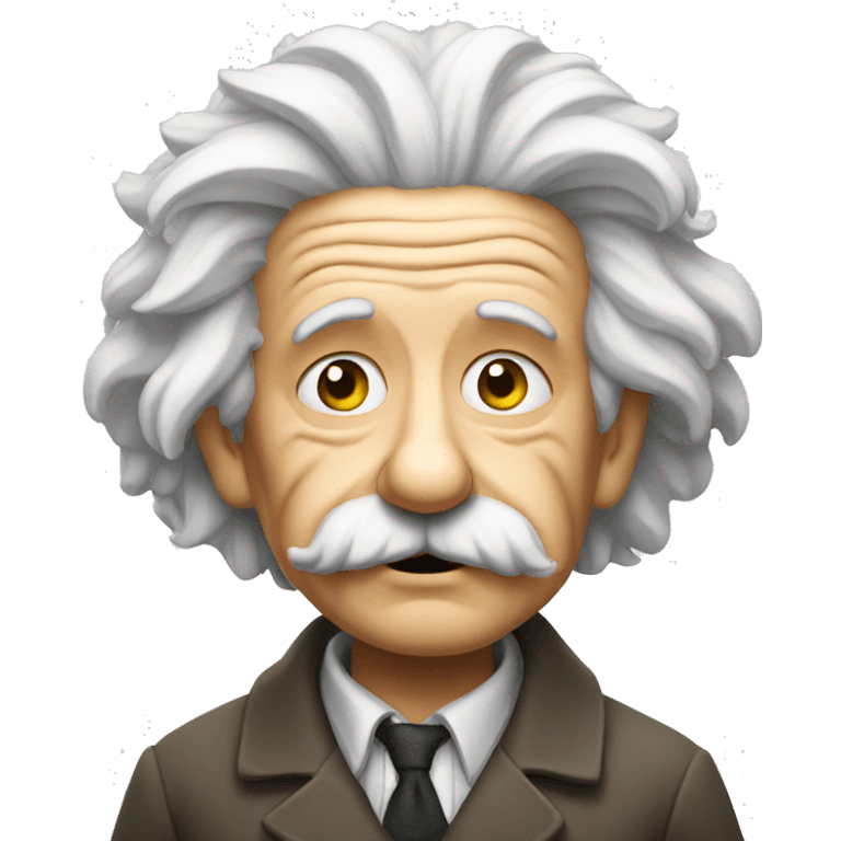 einstein thinking gesture emoji