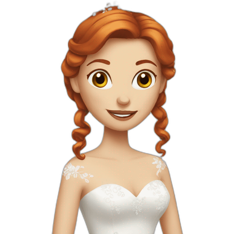 redhead bride emoji