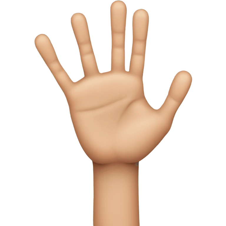 A Hand with 31/2 fingers and the thumb  emoji