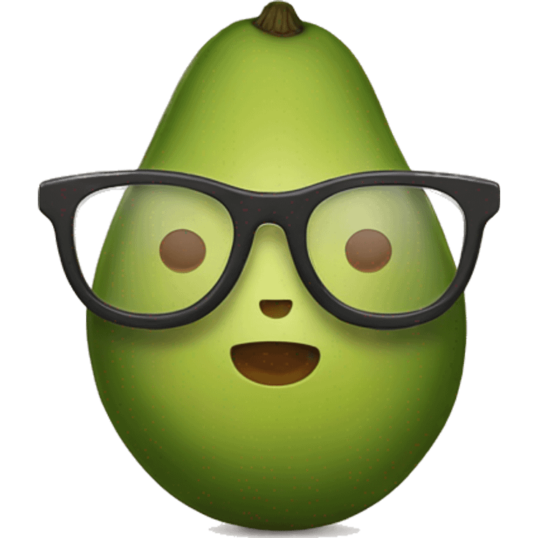 Avocado with glasses and heart emoji