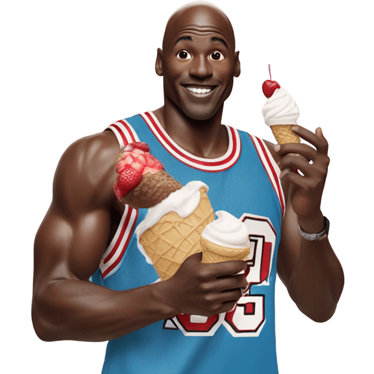 Micheal Jordan eating ice cream  emoji