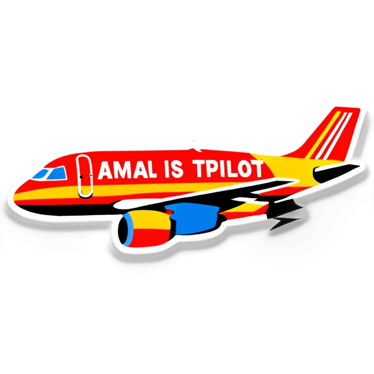 Plane saying ammal is the best pilot emoji