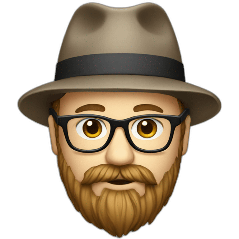 Beard, hat and glasses emoji