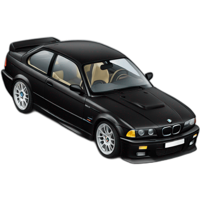 black bmw e36 m3 emoji