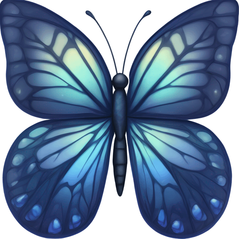 dark blue butterfly  emoji