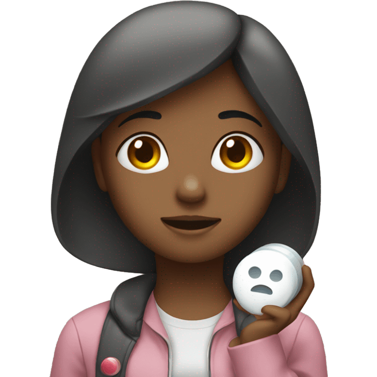 Girl and pill emoji