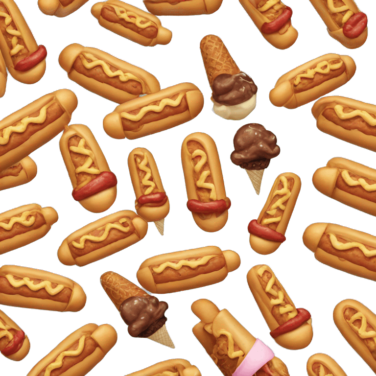 hot dog ice cream emoji