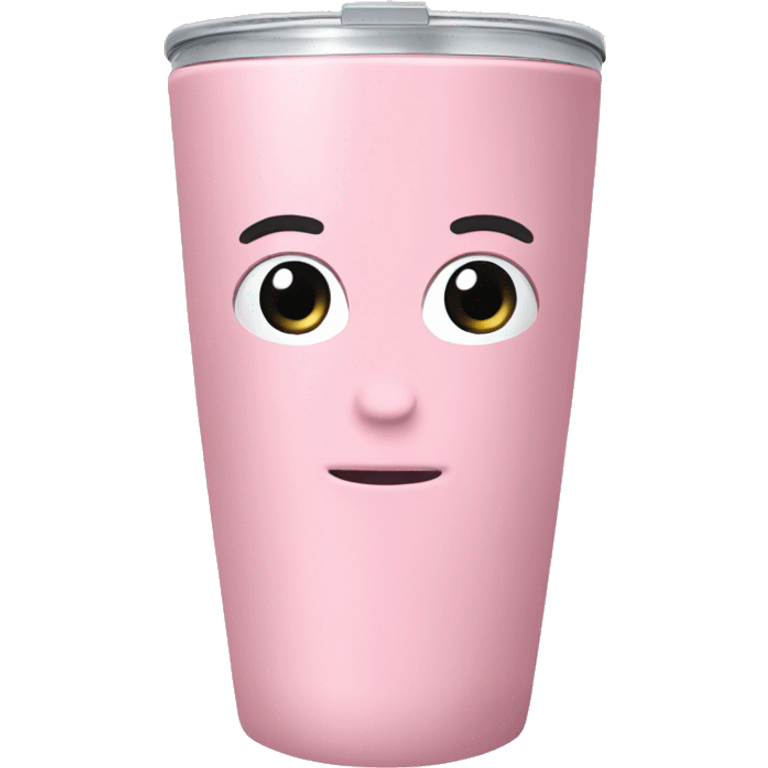 Light pink tumbler without face emoji