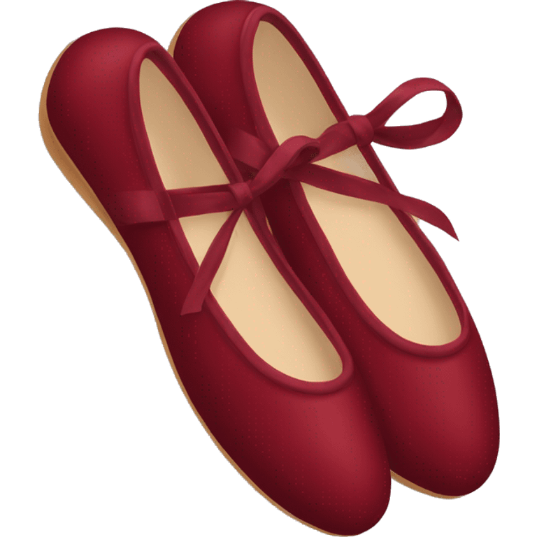 dark red ballerina shoes emoji