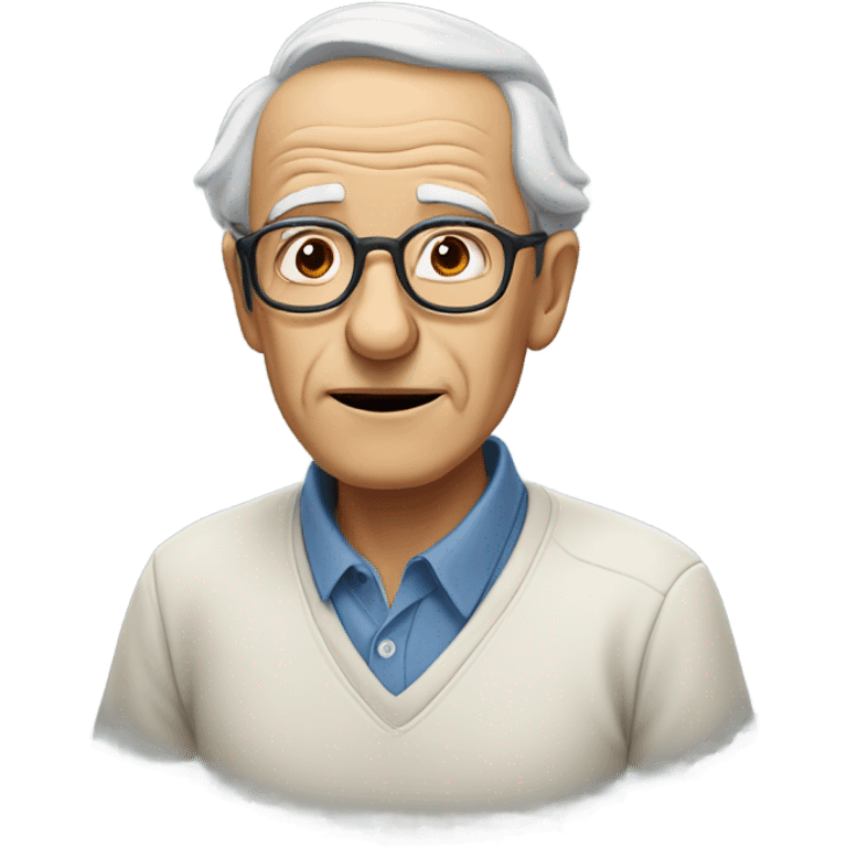 old man in glasses portrait emoji