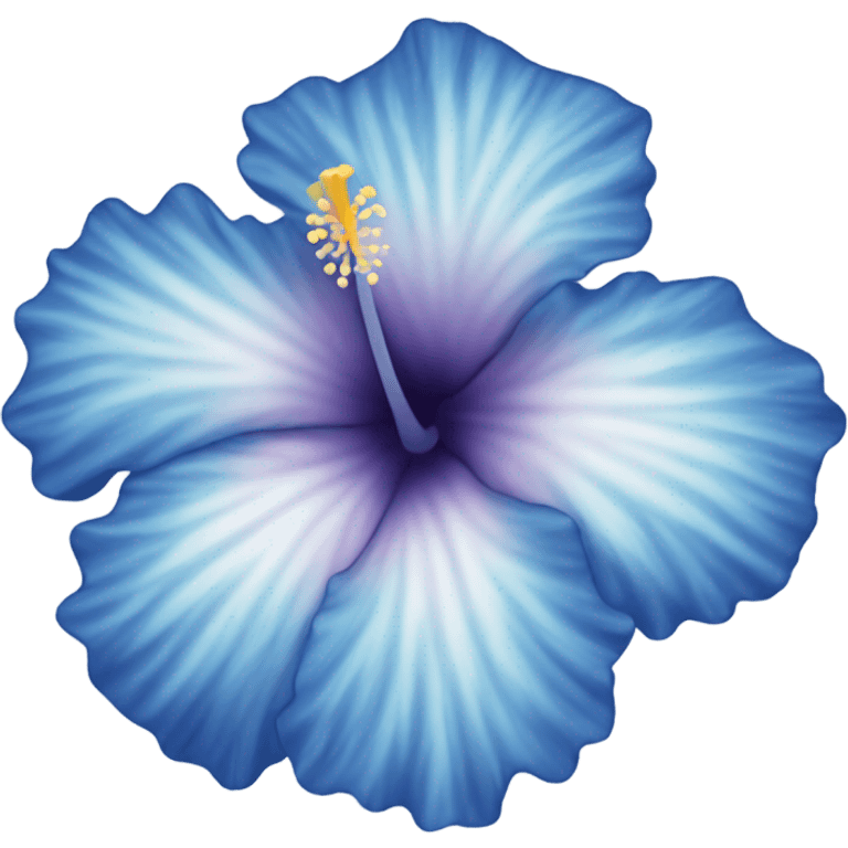 blue hibiscus flower with shades of blue  emoji