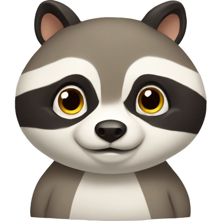 Very fat and cute raccoon  emoji