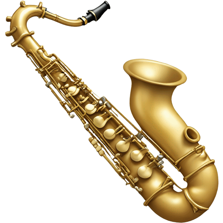 Saxophone playing a flute emoji