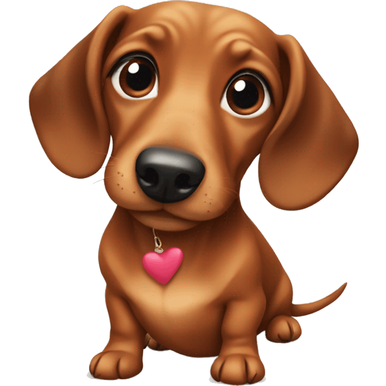 Dachshund in love emoji