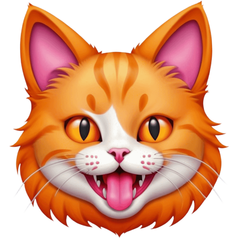 cat with tongue out, freaky emoji