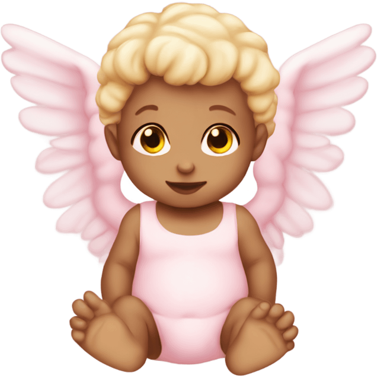 Soft pink cherub baby emoji