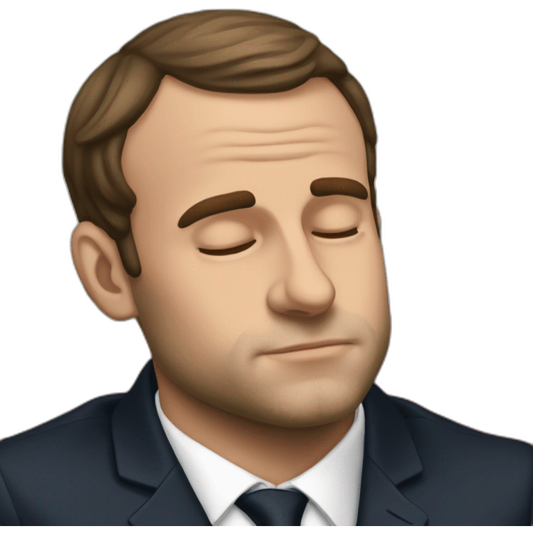 Macron slepping emoji