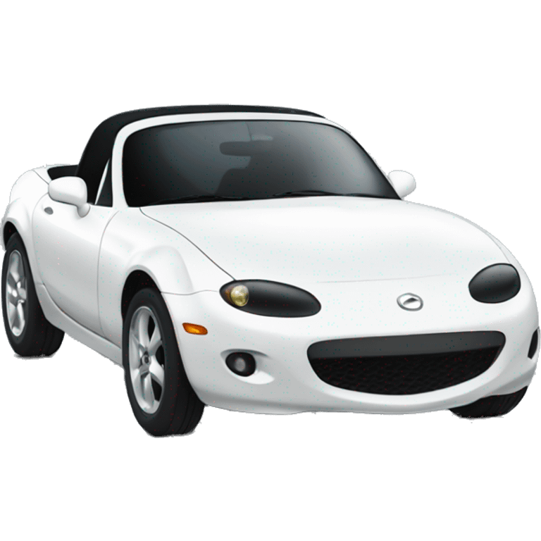 Mazda miata straight looking the camer emoji