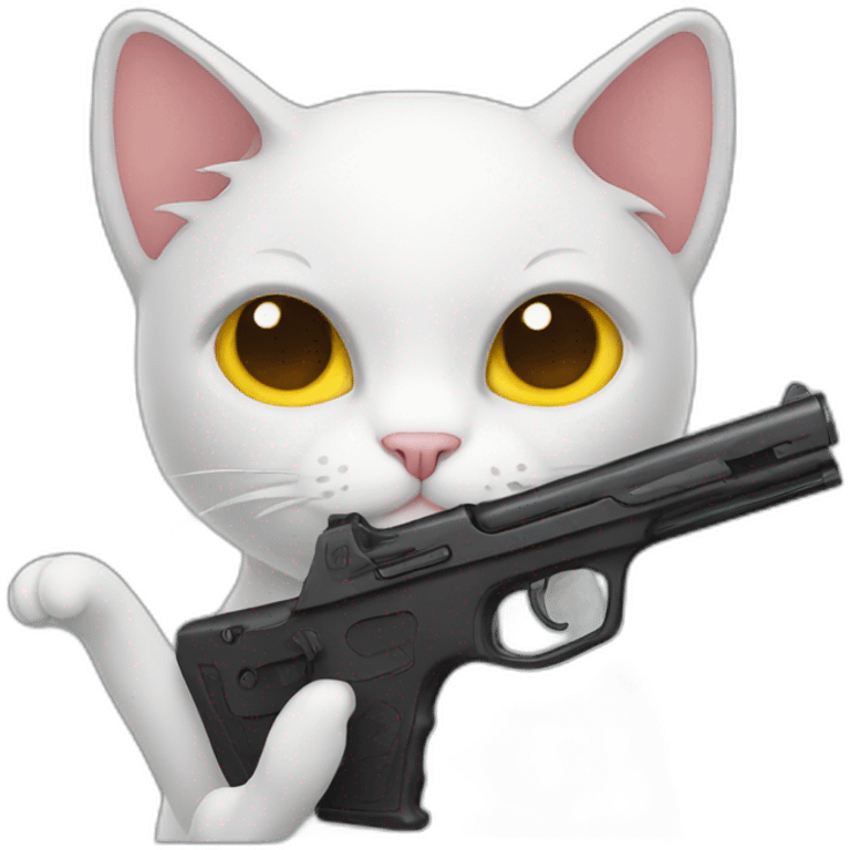 cat with a gun emoji