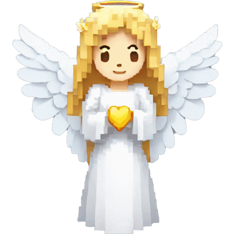 Pixel art of an angel  emoji