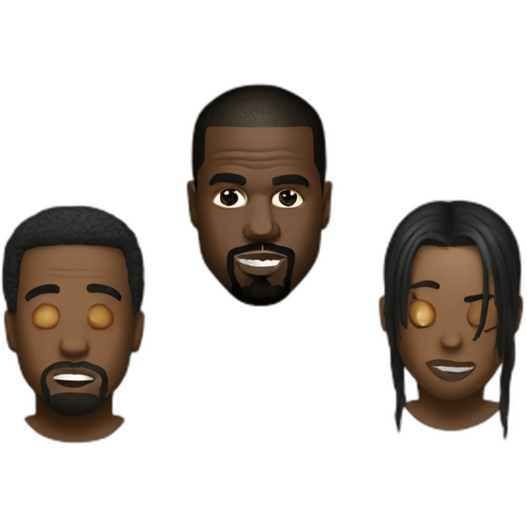 kanye west with travis scott emoji