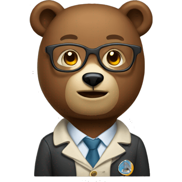 University professor Bear emoji