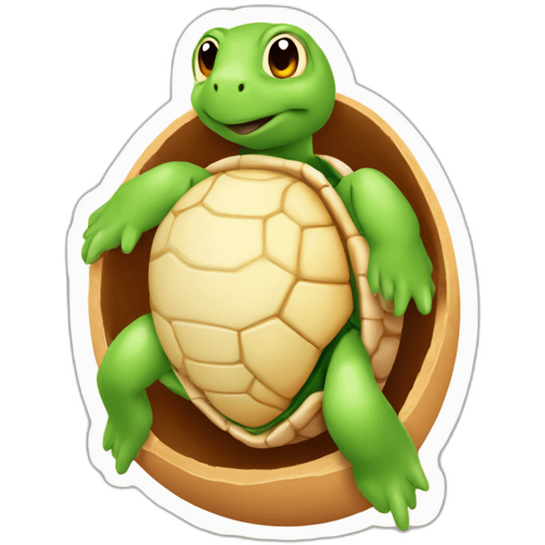 tortue sur un oeuf emoji