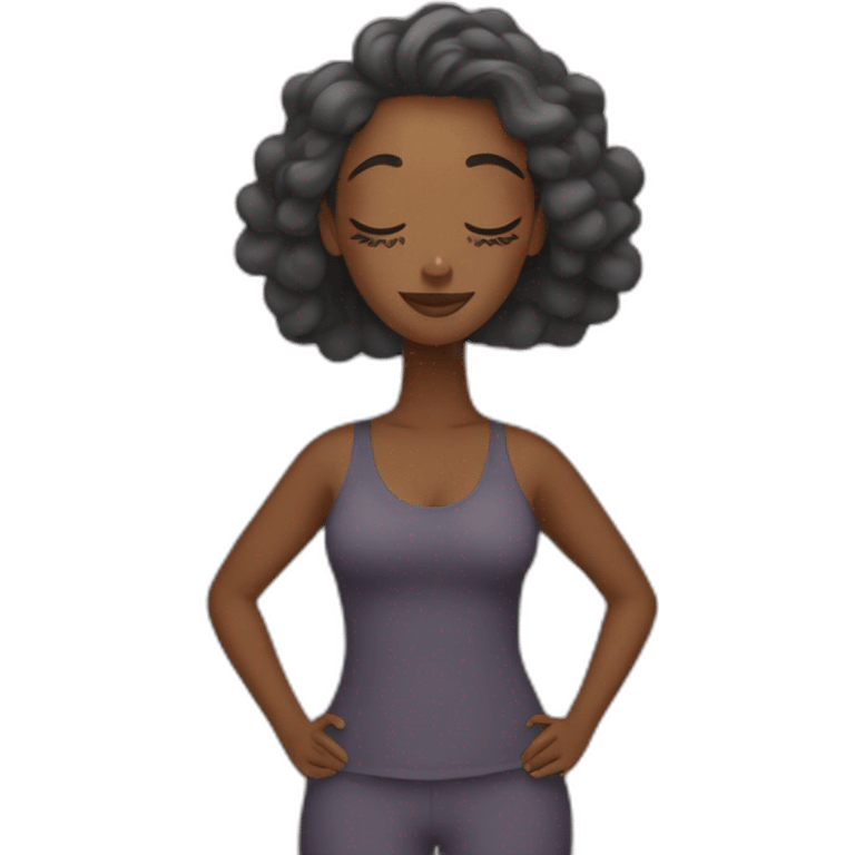 Black woman namaste emoji