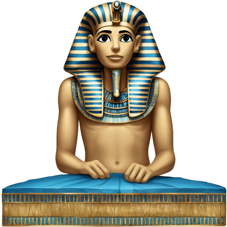 egypt sarcophagus coffie gold blue white black full body  emoji