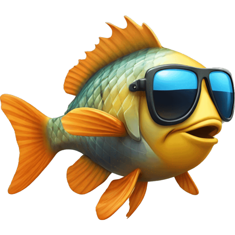 Cool Fish with sunglasses  emoji